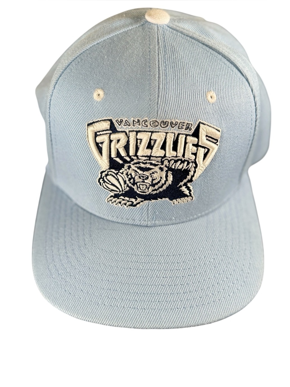 Mitchell & Ness Vancouver Grizzlies Snapback Hat Hardwood Classics Light Blue